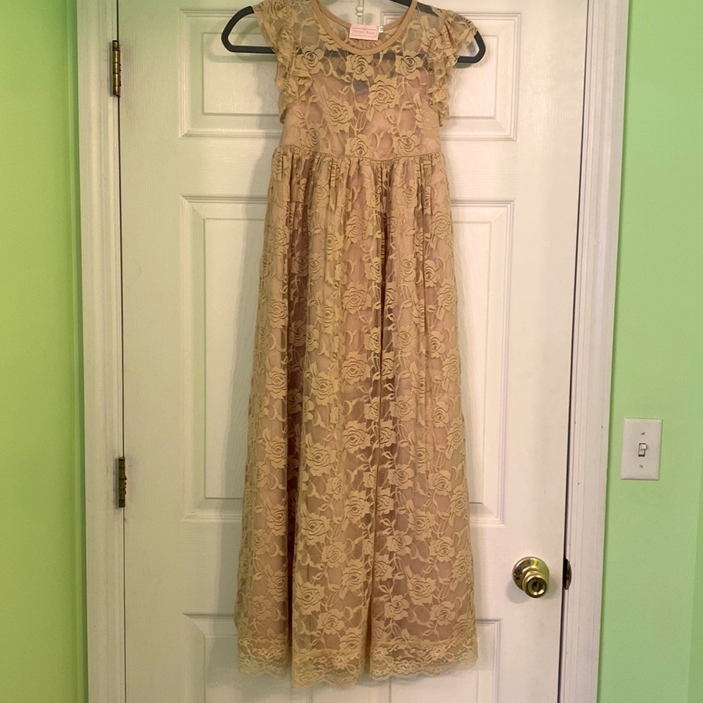 Think Pink lace dress size 12